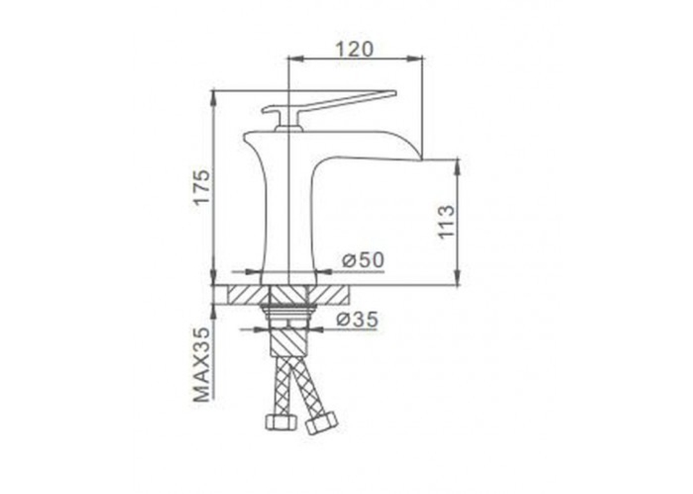 Смеситель для раковины FRAP F1052-51 чёрный