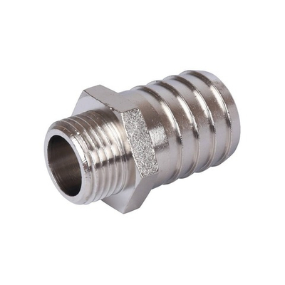 Штуцер с наружной резьбой STOUT SFT 0067 - 1/2" x 25 мм (латунь никелированная)