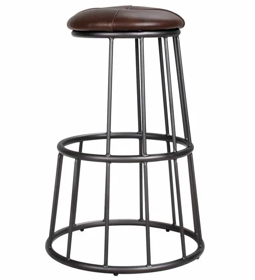 Барный стул RS196-H, кожа Dark Master