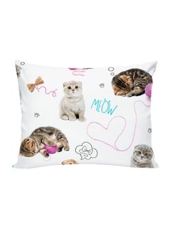 Постельное белье перкаль Сказка "Пушистики" 1,5-сп Наволочка 50х70 см 1 шт Простынь 150x215 см Пододеяльник 145x205 см