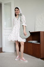 Платье Милана из муслина для беременных и кормящих, Айвори с цветами