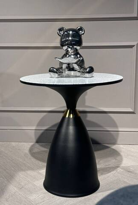 Стол журнальный Ist Casa Бонс, 51x56 см, белый, черный