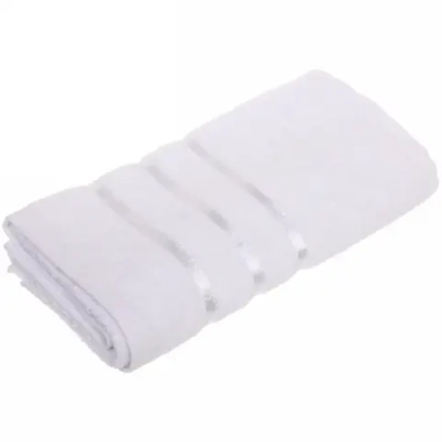 Полотенце махровое 100*150см «LUNA» цвет белый 01000 плотность 360гр/м2 с петелькой-подвесом