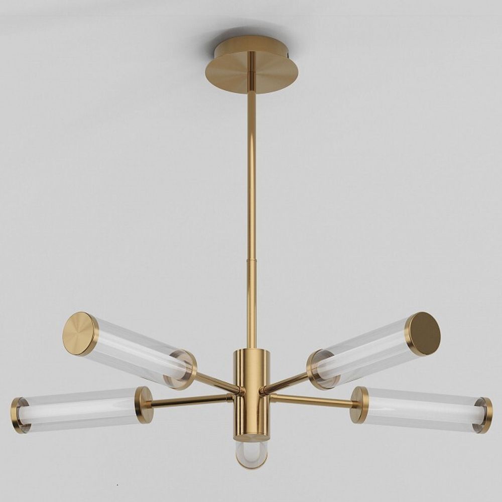 Люстра на штанге Eurosvet Stark 50386/5 LED латунь