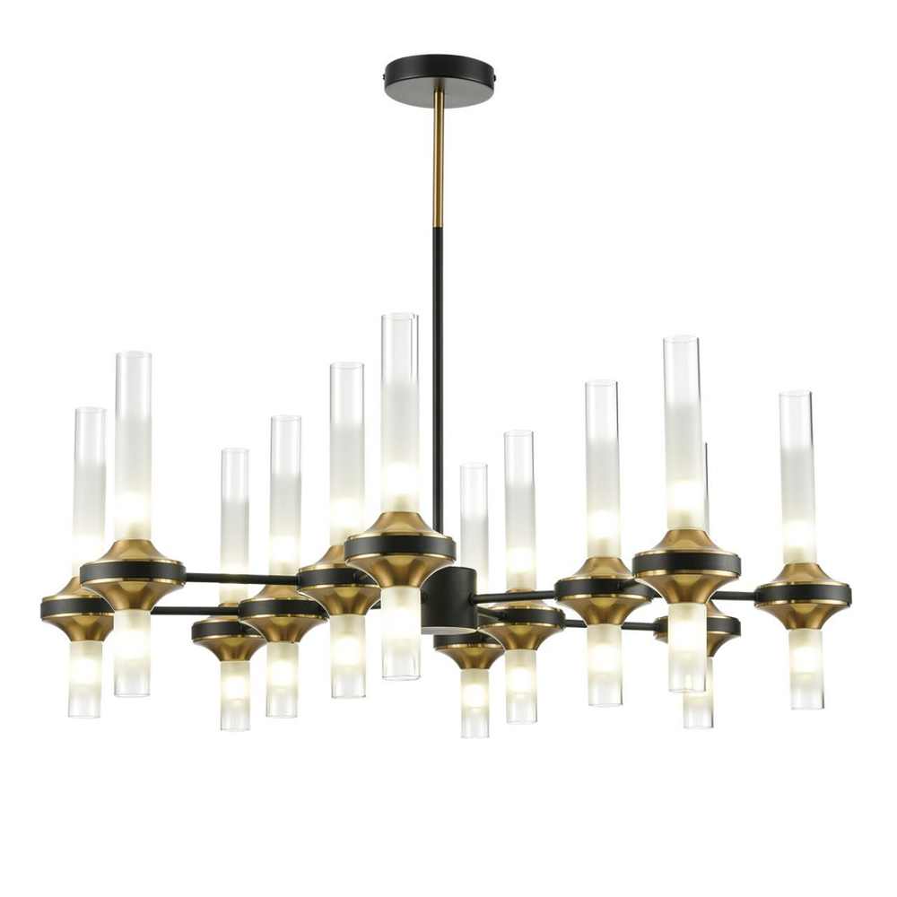 8112/24 NEOCLASSI LN25 26 черный/бронза/прозрачный, металл/стекло Люстра потолочная G9 24*30W 220V TAMARESA