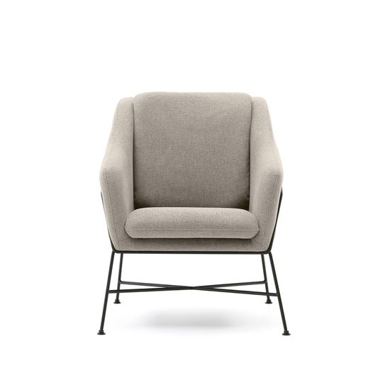 Brida Кресло бежевое на черных стальных ножках Испания Lа Forma