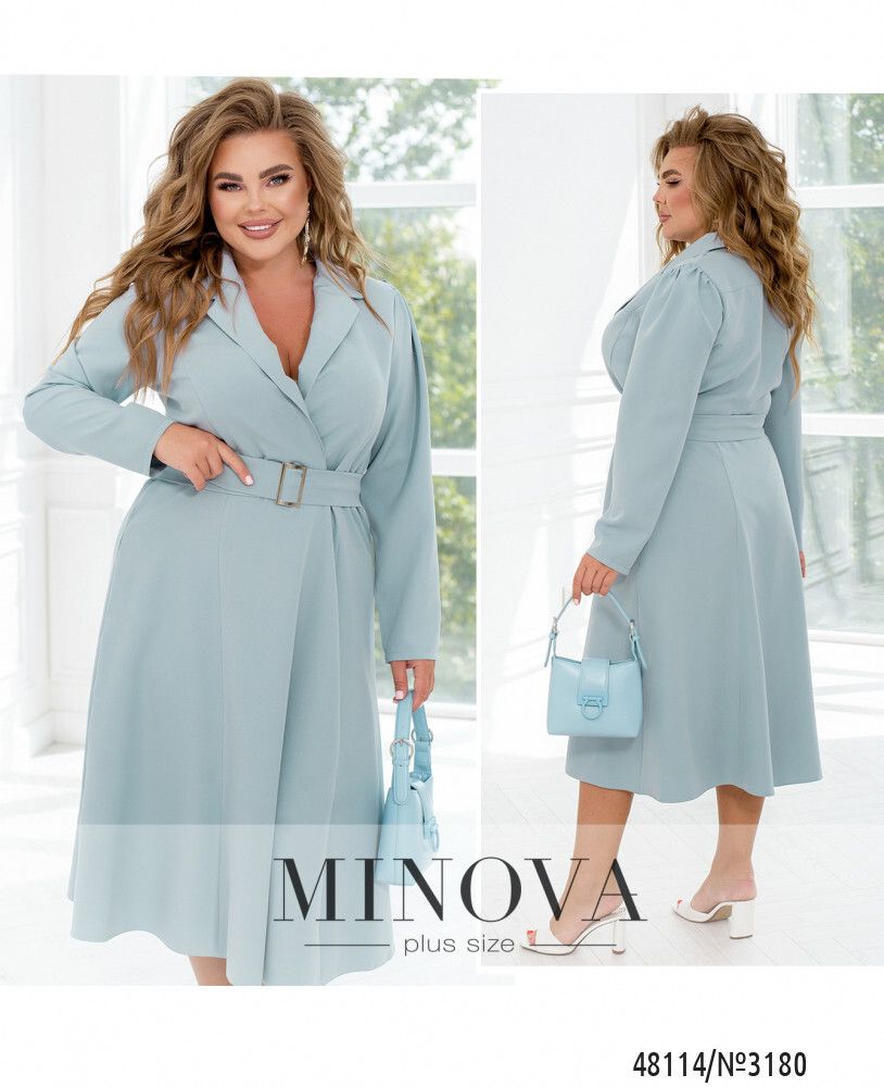 Платье 3180-голубой Minova