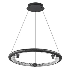 7001/44L HIGHTECH ODL25 000 Подвесной светильник черный ice crack/акрил разд. Вкл. с ПДУ IP20 LED 44W 1309Лм 3000/3800/4800K CRI > 90 CAYON