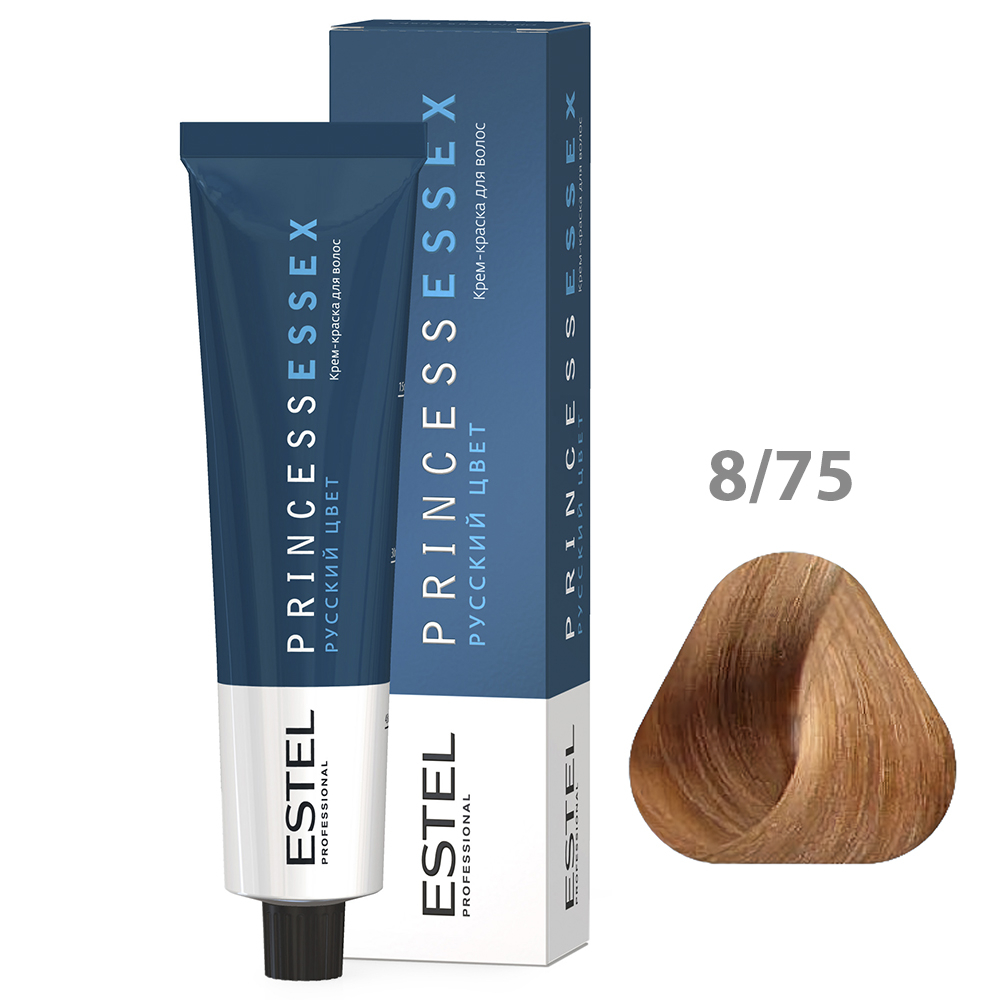ESTEL PRINCESS ESSEX Крем-краска для волос, 8/75 светло-русый коричнево-красный, 60 мл