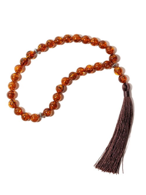 Мужские чётки из натурального янтаря, диаметр камня 10 мм. Четки ручной работы из Калининграда