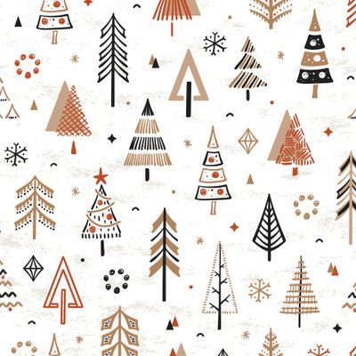 Рождественский лес. Новогодние елки