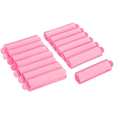 Бигуди поролоновые с зажимом 14шт,цвет розовый, d=15мм