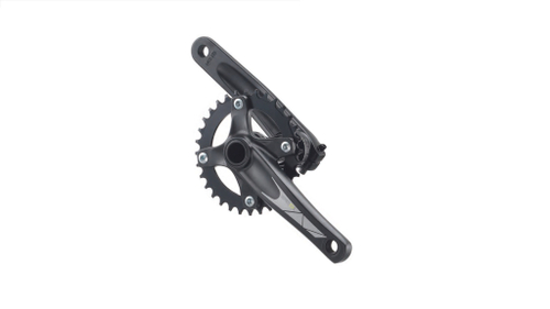 Система SAMOX FAT 1x10S 36T, сталь, защита, 170мм, алюм, интегр. вал, черн.