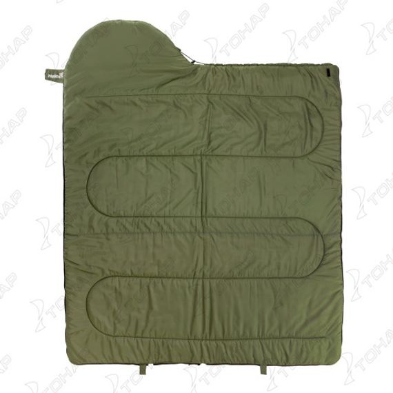 Спальный мешок OLYMPUS Wide 400 (220х90, холлофайбер, зеленый/город) (T-HS-SB-OW-400-NC) Helios