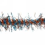 Мишура 2 м 9 см «Волшебные переливы», Голубой/Золото