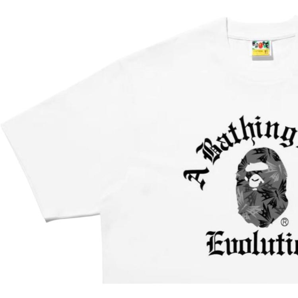 A Bathing Ape Bathing Ape Футболка Logo Pattern Regular Sleeve Bap Ss26 030 белый