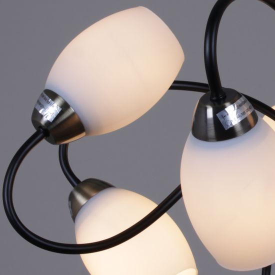 Люстра потолочная Reluce e27 01270-0.3-08B BK+AB