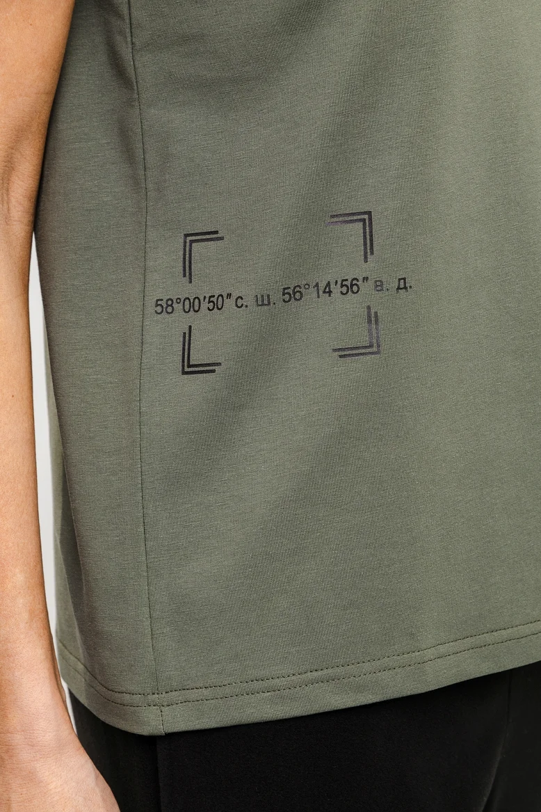 Футболка "НОХО" женская, цвет "Каменный закат"