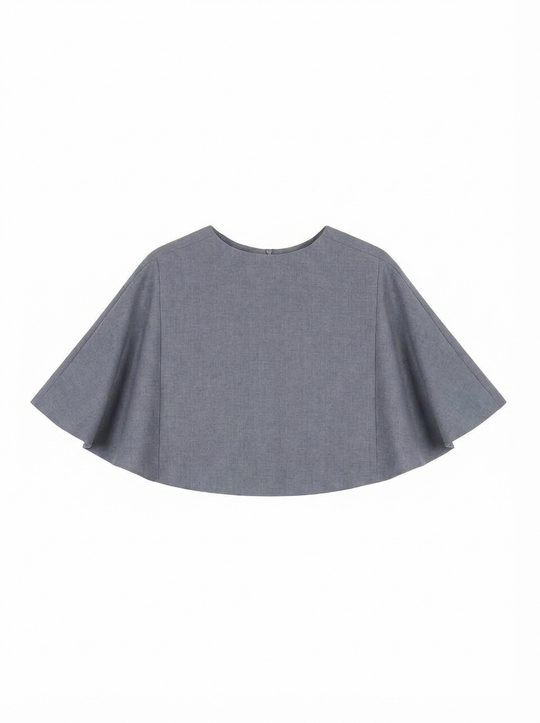 Накидка костюмная серая