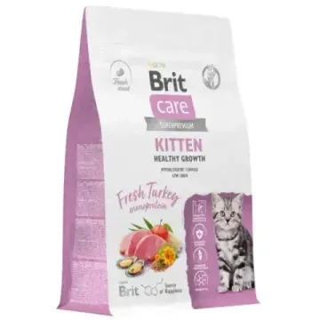 Brit Care Superpremium Cat Kitten Healthy Growth с индейкой для котят, беременных и кормящих кошек