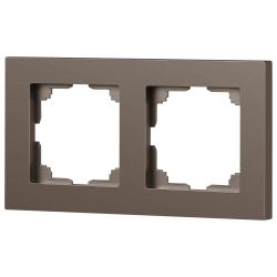 Рамка для розеток и выключателей Intro Accent 6-502-08 на 2 поста, СУ, бронза