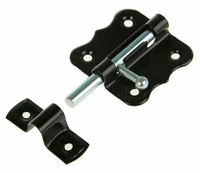 Задвижка дверная 40мм черная 2584193