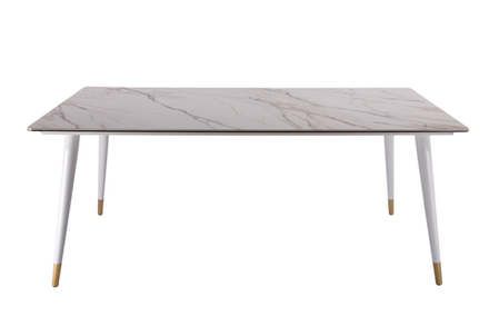 Стол обеденный Ist Casa Рио Гранд, 180х90х76 см, белая керамика, золото