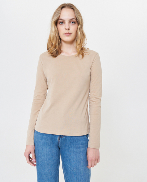 Лонгслив из органического хлопка с круглой горловиной