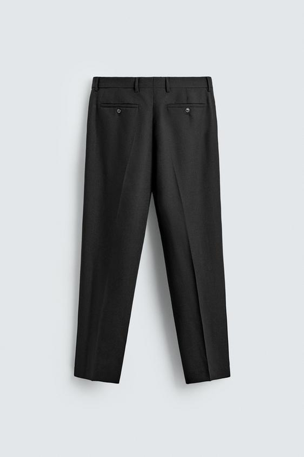 ZARA КОСТЮМНЫЕ БРЮКИ ИЗ 100% ШЕРСТИ, ЧЕРНЫЙ