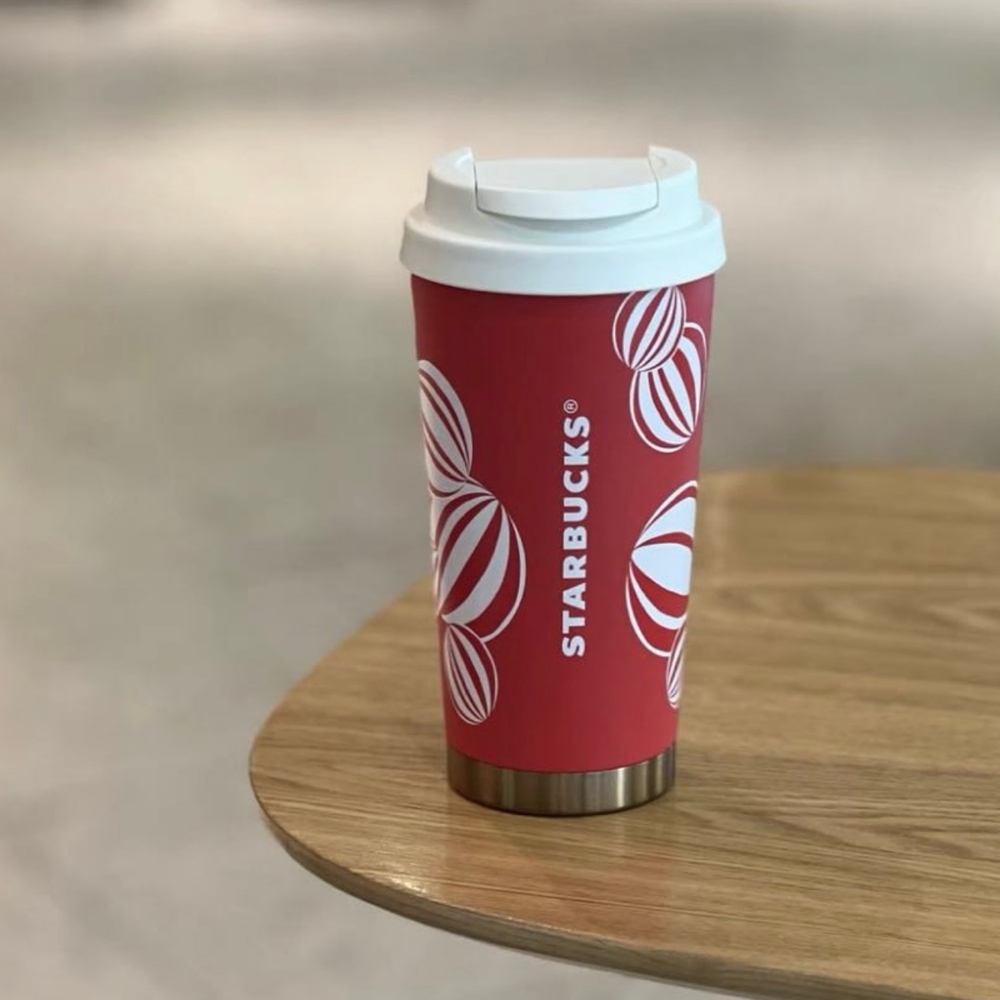 Тамблер Starbucks Ball Paper Cut 473 мл, красн.