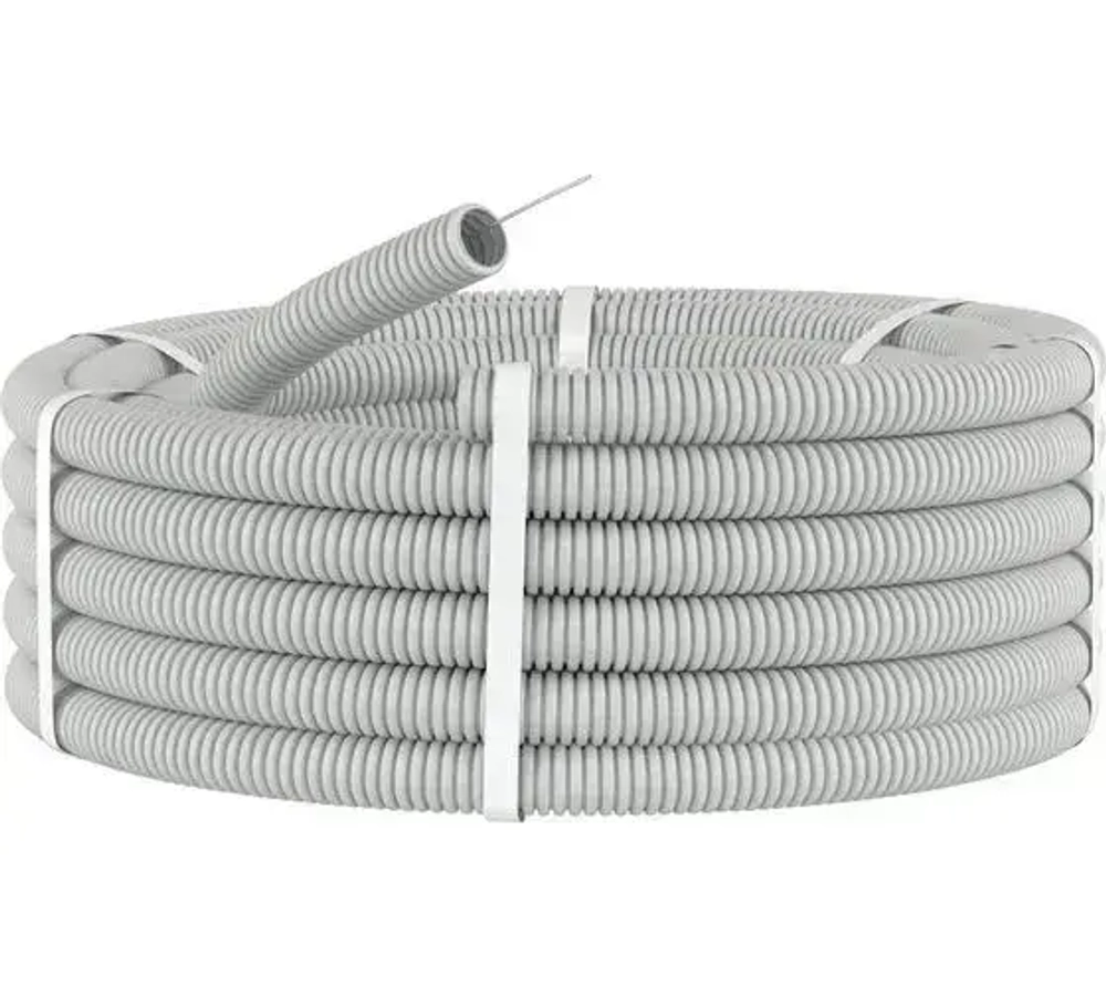 Труба гофрированная ПВХ лёгкая с зондом D25 мм "ТД СВ ГРУПП" - 50 метров