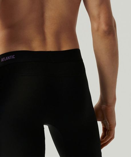 Трусы мужские боксеры (1 шт) удлиненные, Atlantic MH-1184, бамбук, черный