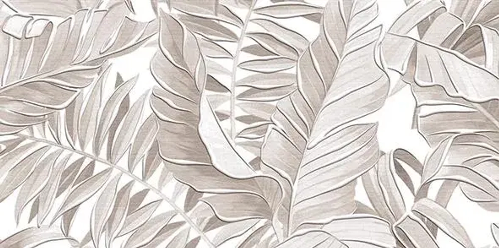 Декоративная плитка ALMA Ceramica DWU09BNT004 Bonita 50x24.9 бежевая глазурованная матовая флористика