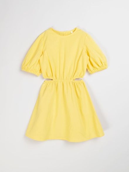 Платье хлопковое с разрезами "Мимоза" 7+