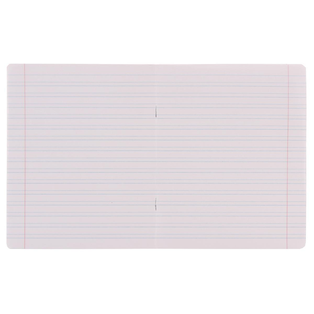 Тетрадь А5 12л. линия узкая "Народная", цвет салатовый (Альт) микс цветов (комплект 5 шт)