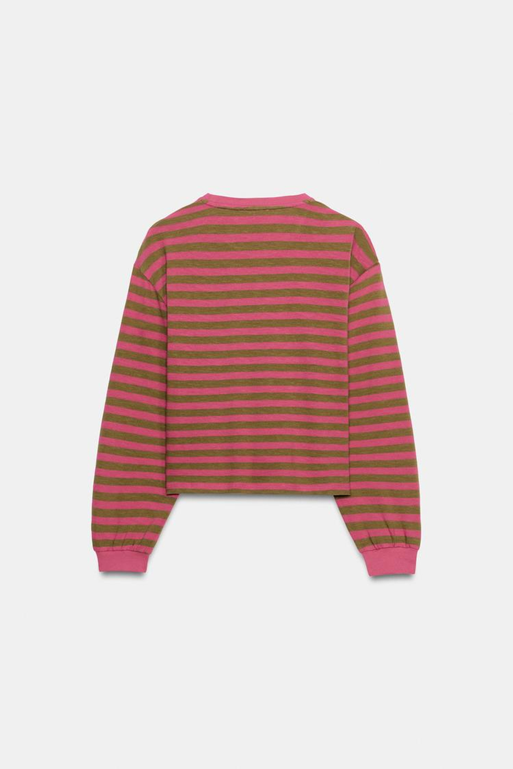 ZARA ФУТБОЛКА В ПОЛОСКУ С ДЛИННЫМИ РУКАВАМИ, ПОЛОСКИ