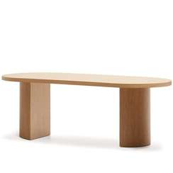 Стол Nealy с дубовым шпоном в натуральной отделке, 200 x 100 см