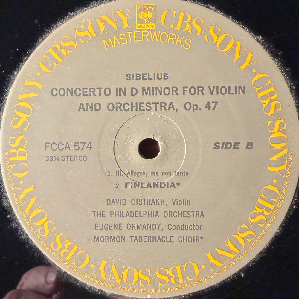 Сибелиус - Концерт для скрипки с оркестром / "Финляндия" (Япония)