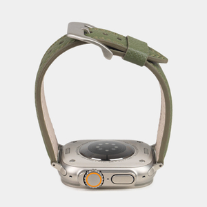 Ремешок для Apple Watch Ultra 49mm из кожи Saffiano, зеленого цвета