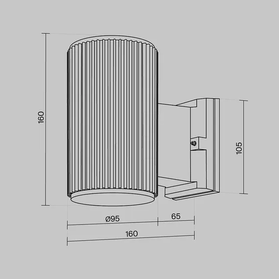 Настенный светильник (бра) Рандо / Rando E27х1 60Вт IP 54 Outdoor o419wl-01b