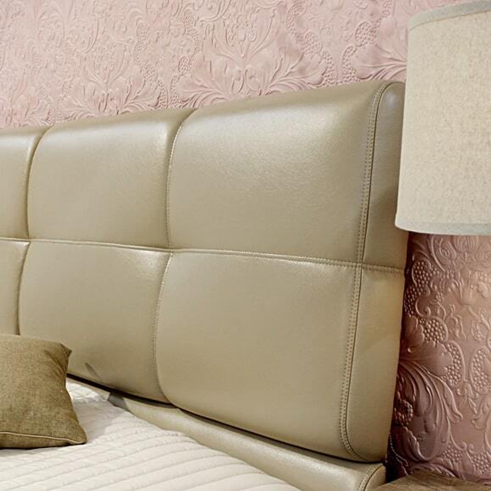 КАНАЛЕТТО Кровать 1800 с мягким изголовьем б/ножной спинки (Цвет ДУБ каньон)