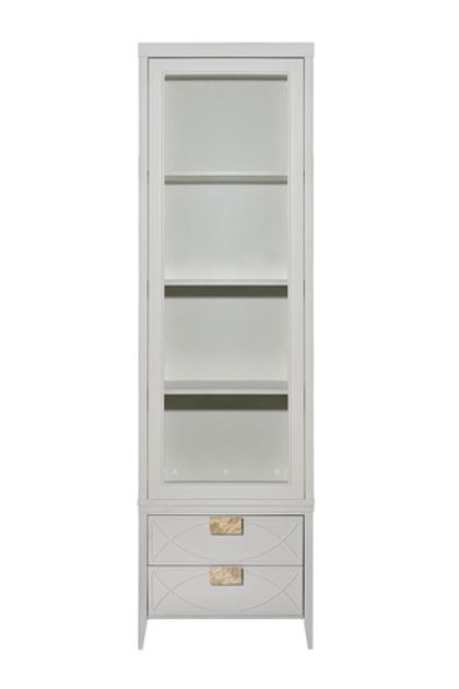 Шкаф-витрина 1 стеклянный фасад с тумбой прикроватной с 2-мя ящиками Garda Decor