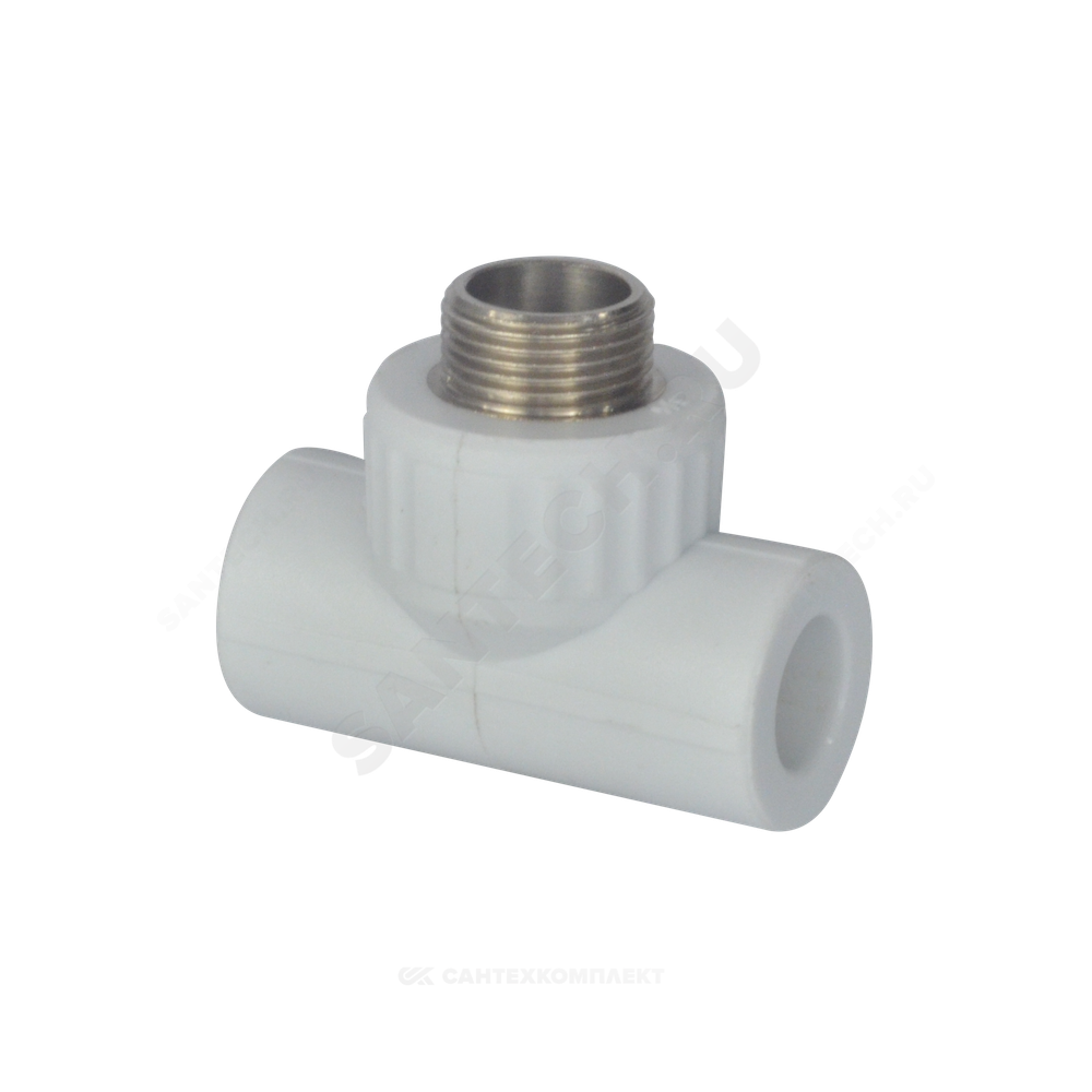 Тройник PP-R комбинированный белый Дн 25х3/4" НР VALFEX 10128025