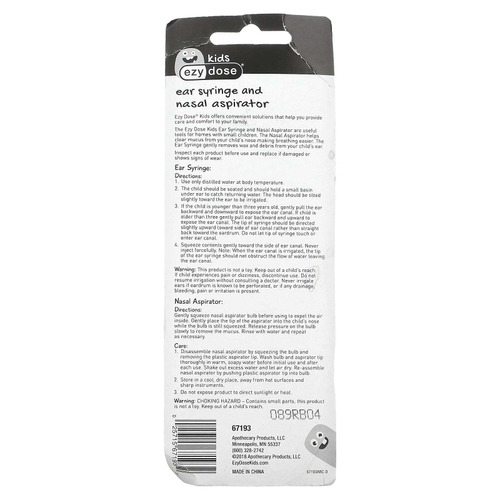 Ezy Dose, для детей, ушной шприц и назальный аспиратор, 2 шт.