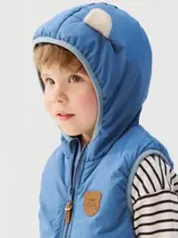 Жилет с капюшоном "Деним" 0+
