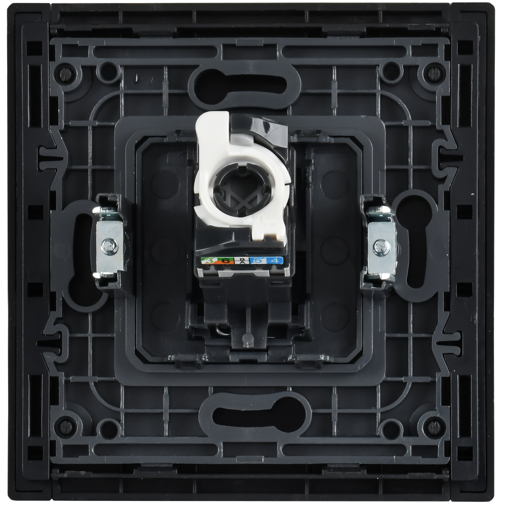 FORTE&PIANO Розетка компьютерная RJ45 кат.5E FP732M металл никель IEK