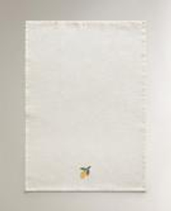 ZARA HOME КУХОННОЕ ПОЛОТЕНЦЕ С ВАФЕЛЬНЫМ УЗОРОМ, ЗЕЛЕНЫЙ