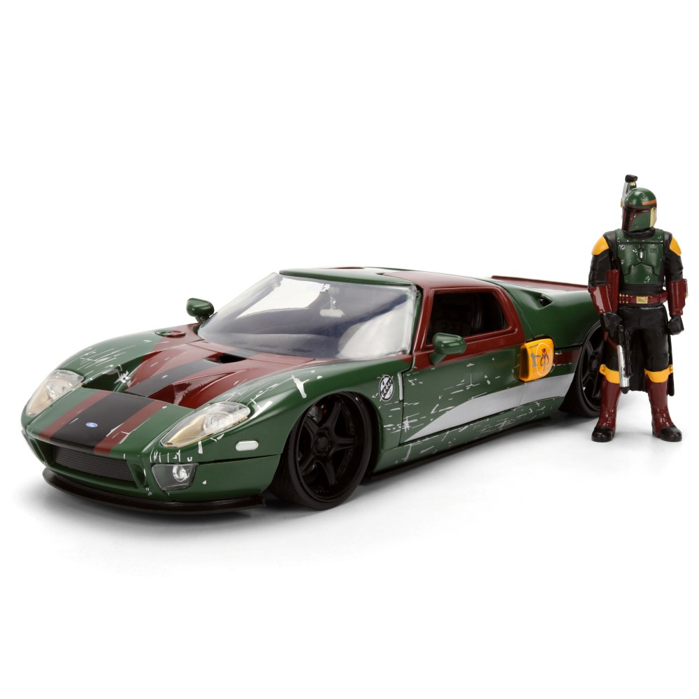 JADA Star Wars - Металлическая машина Ford GT 2005 1:24 + фигурка Боба Фетт 3369093