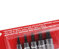 Набор головок для винтов MTS MORTORQ с насадкой 4-лучевых JTC