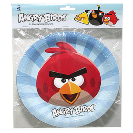 Тарелки  ламинированные Angri Berds энгри бердс 23 см.